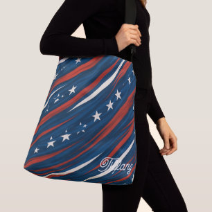 Minimaal Vlag Streep Patroon Dames Crossbody Tas