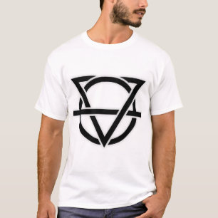 Minimaal Void Symbool Wit Aesthetic Streetwear Log T-shirt