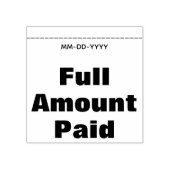 Minimaal "volledig betaald bedrag" Rubberstempel Rubberstempel (Afrduk)