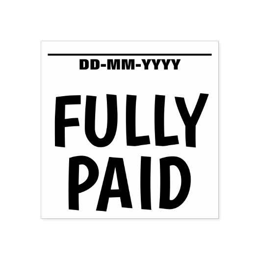 Minimaal "VOLLEDIG BETAALD" Rubberstempel Rubberstempel (Afrduk)