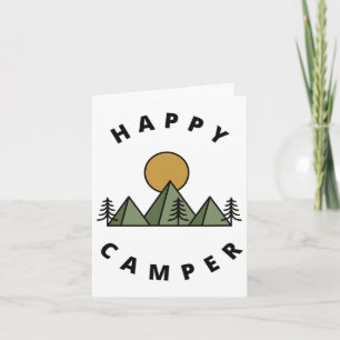 Minimaal voor Happy Camper Camp Forest Mountains Kaart