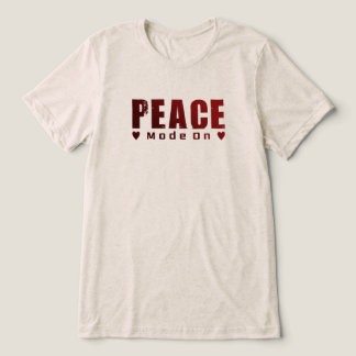 Minimaal vredes-T-shirt – 'Peace & Love'-grafiek  Tri-Blend Shirt