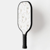 Minimaal Vrouwelijk Gezicht Lijnpatroon (1) Pickleball Paddle (Links)
