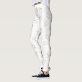 Minimaal Vrouwengezicht Lijnpatroon (3) Leggings (Links)