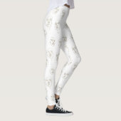Minimaal Vrouwengezicht Lijnpatroon (3) Leggings (Rechts)