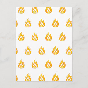 Minimaal Vuur Vlam Icoon Heet Lit Esthetisch Grafi Briefkaart