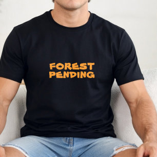 Minimaal wandelen natuur liefhebber geel t-shirt