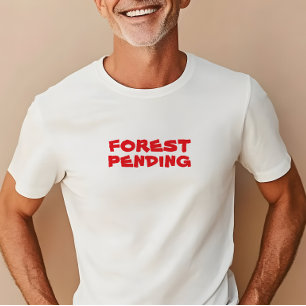 Minimaal wandelen natuur liefhebber rood t-shirt