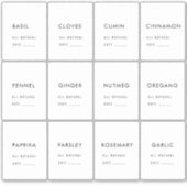 Minimaal waterdicht keukenetiket sticker (Voorkant)