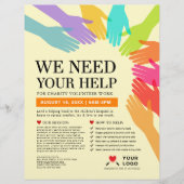 Minimaal We hebben je hulp nodig Charity Vrijwilli Flyer (Voorkant)