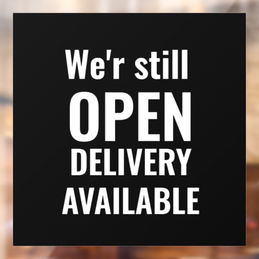 Minimaal, we zijn nog open raamsticker (Vel 2)