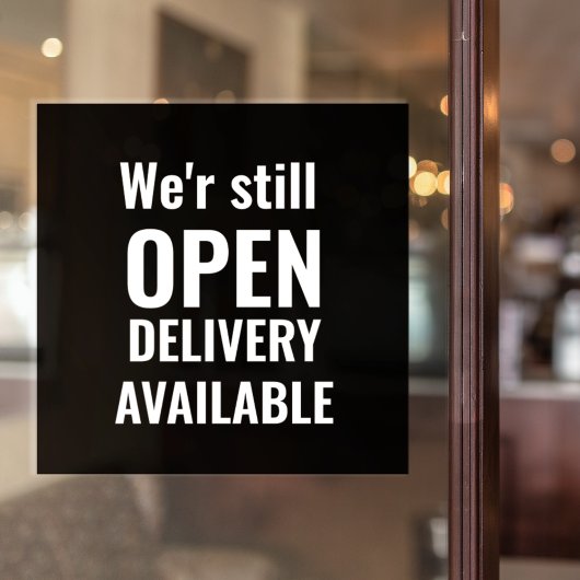 Minimaal We zijn nog steeds open Raamsticker