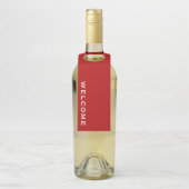 Minimaal welkomstrood flessenhanger (Op fles)