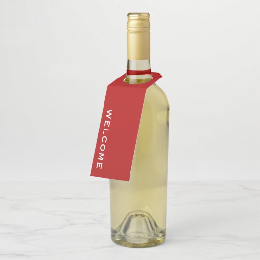 Minimaal welkomstrood flessenhanger (Schuin)