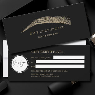 Minimaal Wenkbrauw Zwart Logo Cadeaubon