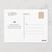 minimaal wenskaart scriptfoto kerst briefkaart (Achterkant)