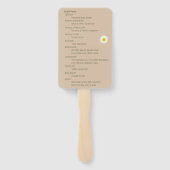 Minimaal White Daisy Flowers-programma Handwaaier (Achterkant)