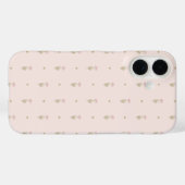 Minimaal wildbloempatroon met stippen Case-Mate iPhone case (Achterkant (horizontaal))