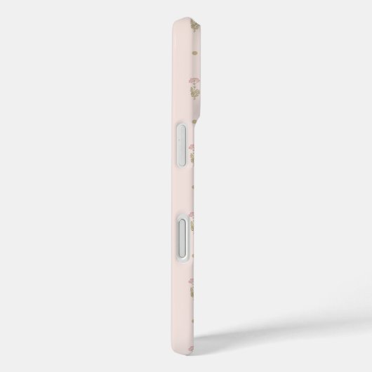 Minimaal wildbloempatroon met stippen Case-Mate iPhone case (Achterkant / Rechts)