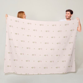 Minimaal wildbloempatroon met stippen fleece deken
