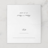 Minimaal Wit Elegant Script Moslim Trouwtafel (Buitenkant ongevouwen)
