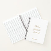 Minimaal Wit Goud Script Moslim Dankbaarheid Journ Notitieboek (Binnen)