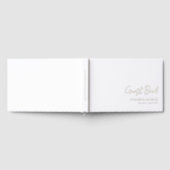 Minimaal, wit, handschrift, Folie, bruiloft Gastenboek (Volledig)