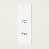 Minimaal Wit Modern Business Hang label Mini Visitekaartjes (Achterkant)