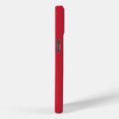 Minimaal wit monogram op rood Case-Mate iPhone case (Achterkant / Rechts)