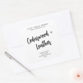 Minimaal Witte Moderne Kaars Productlabel Vierkante Sticker (Envelop)