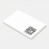 Minimaal Witte QR Aangepaste Tekst Notitie Ontwerp Post-it® Notes (Schuin)