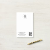 Minimaal Witte QR-merknoteontwerp Post-it® Notes (Op bureau)