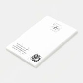 Minimaal Witte QR-merknoteontwerp Post-it® Notes (Schuin)