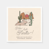 Minimaal woestijnfeest vrijgezellenweekend servet (Voorkant)