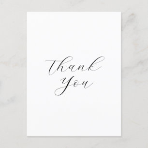 Minimaal Zakelijk Logo Script Bedankt Wit Briefkaart