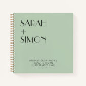 Minimaal zo modern bruiloft gast Notitieboek (Voorkant)