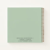 Minimaal zo modern bruiloft gast Notitieboek (Achterkant)