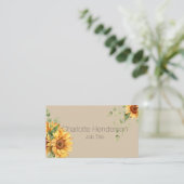 Minimaal zonnebloem Visitekaartje (Staand voorkant)