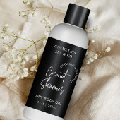 Minimaal Zwart 4 OZ Kosmetische Flesomslag Etiket