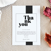 Minimaal zwart en wit bedankkaart