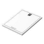 Minimaal, zwart en wit bedrijf notitieblok (Gedraaid)