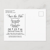 Minimaal Zwart op Wit Bruiloft Bewaar de Datum Fot Briefkaart (Achterkant)