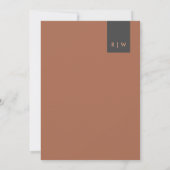 MINIMAAL ZWART OP ZWARTE RUST TYPOGRAFIE WEDING KAART (Achterkant)