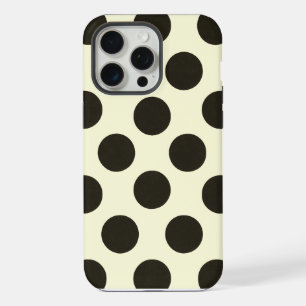 Minimaal zwart stippenpatroon iPhone 15 pro max hoesje