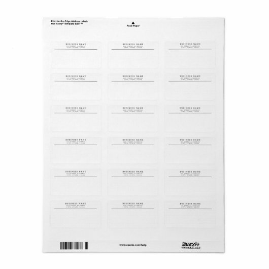 Minimaal zwart wit, eenvoudig verzendlabel etiket (Full Sheet)