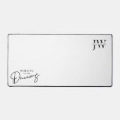 Minimaal zwart wit Initialen werken aan mijn drome Bureaumat (Voorkant)