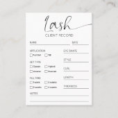 Minimaal zwart-wit lade clientrecordformulier visitekaartje (Voorkant)