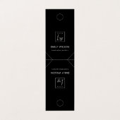 Minimaal zwart zwart zwart Ketting met witte hangi Visitekaartjes (Buitenkant ongevouwen)