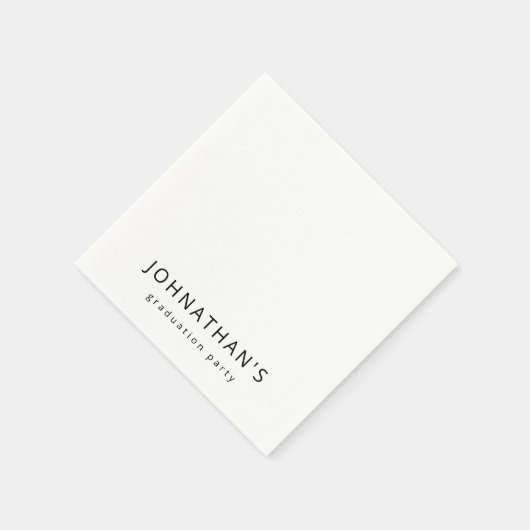 Minimaal zwarte & witte caliën servet (Hoek)