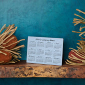 Minimal 2026 Kalender Bedrijfsnaam Light Blue Desk Fotoplaat (Zijkant)